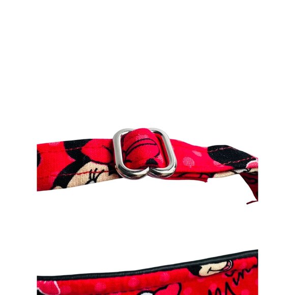 Disney Minnie Mouse Kids Faux Leather Fanny Pack - Red W/ Polka Dots And Hearts - Picture 6 of 6